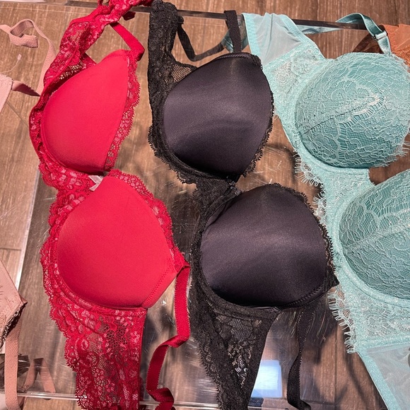 Victoria’s Secret Red Lace Dream Angels Lined Demi - set of 5 34B - Picture 3 of 10